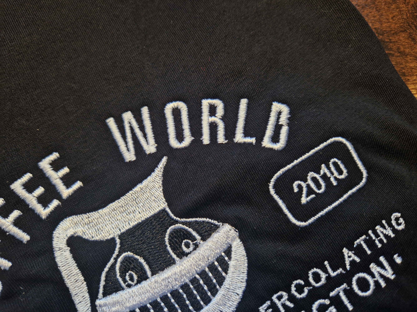 *Second* Coffee World Embroidered T-Shirt