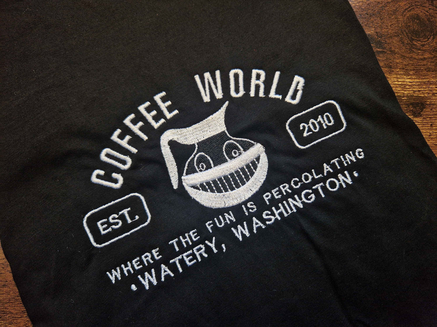 *Second* Coffee World Embroidered T-Shirt