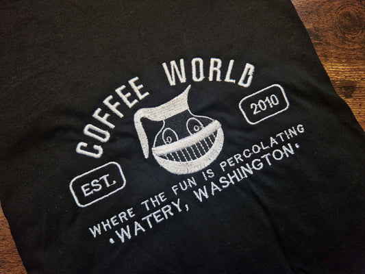 *Second* Coffee World Embroidered T-Shirt