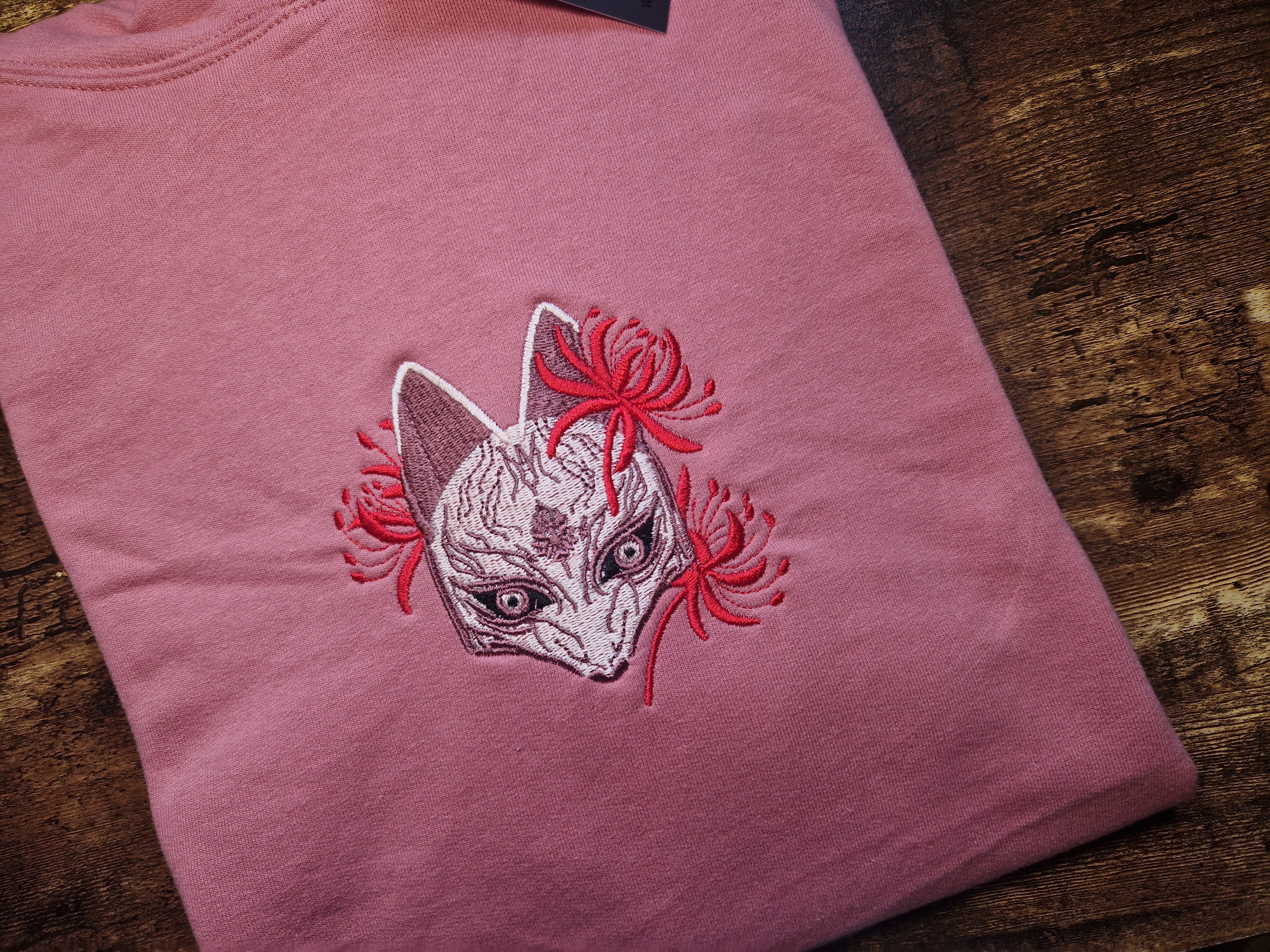 Fox Mask Embroidered Sweatshirt/Hoodie