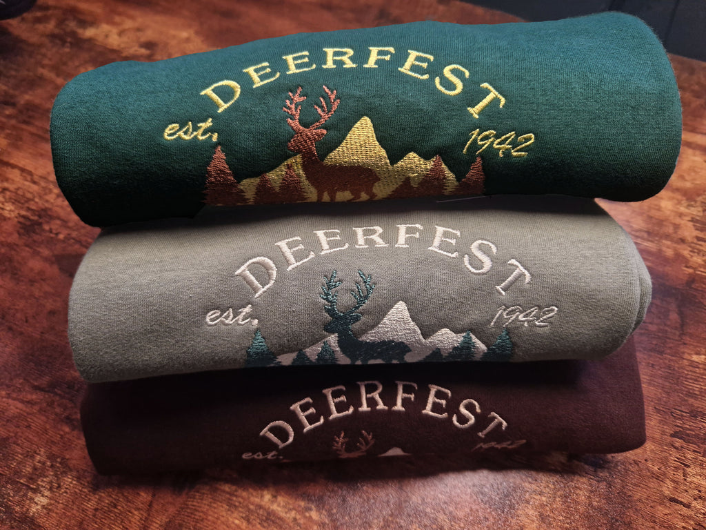 Deerfest Embroidered Sweatshirt/Hoodie
