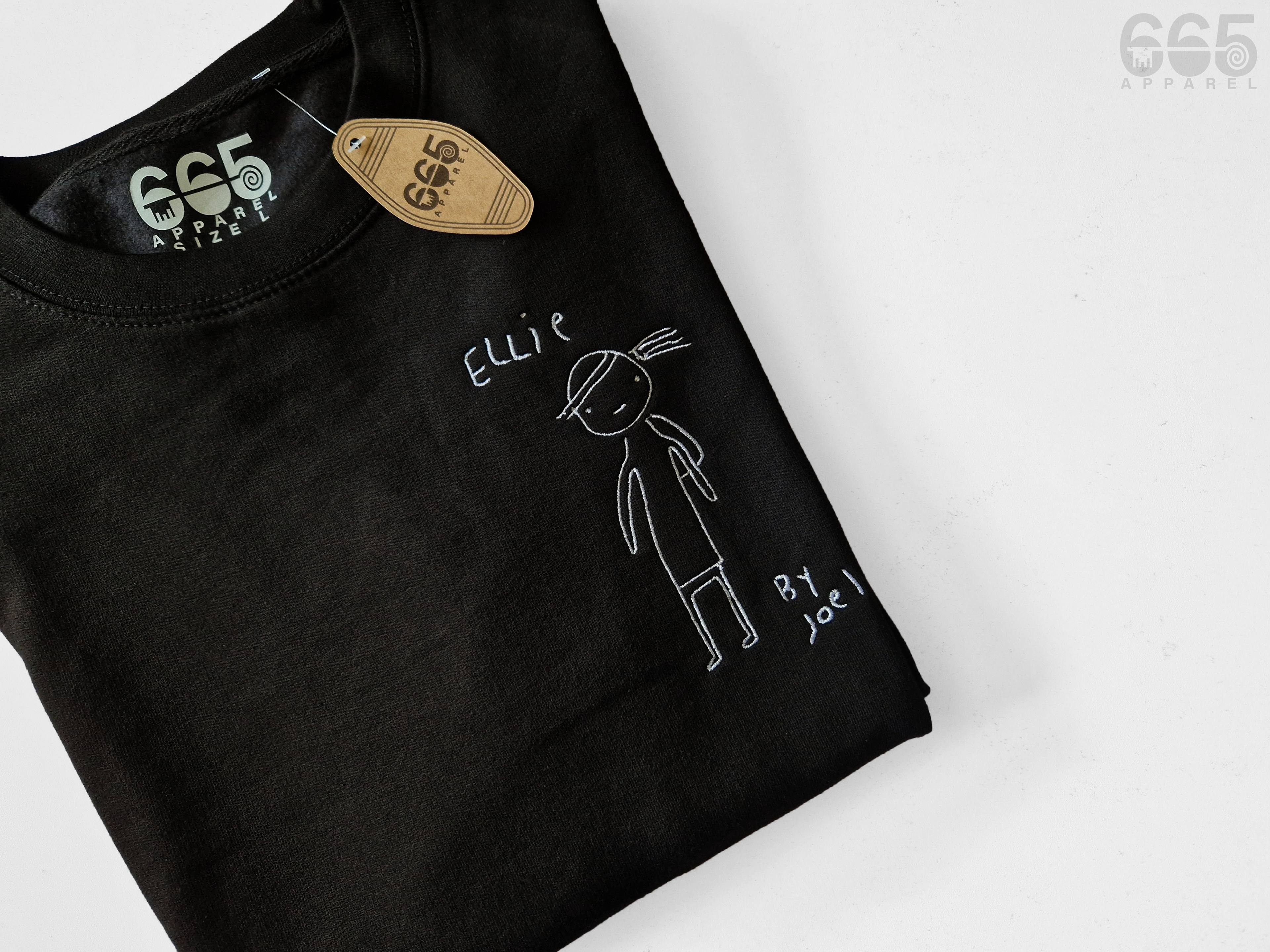 Ellie Drawing by Joel Embroidered Sweatshirt/Hoodie