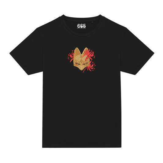 Fox Mask Embroidered T-Shirt