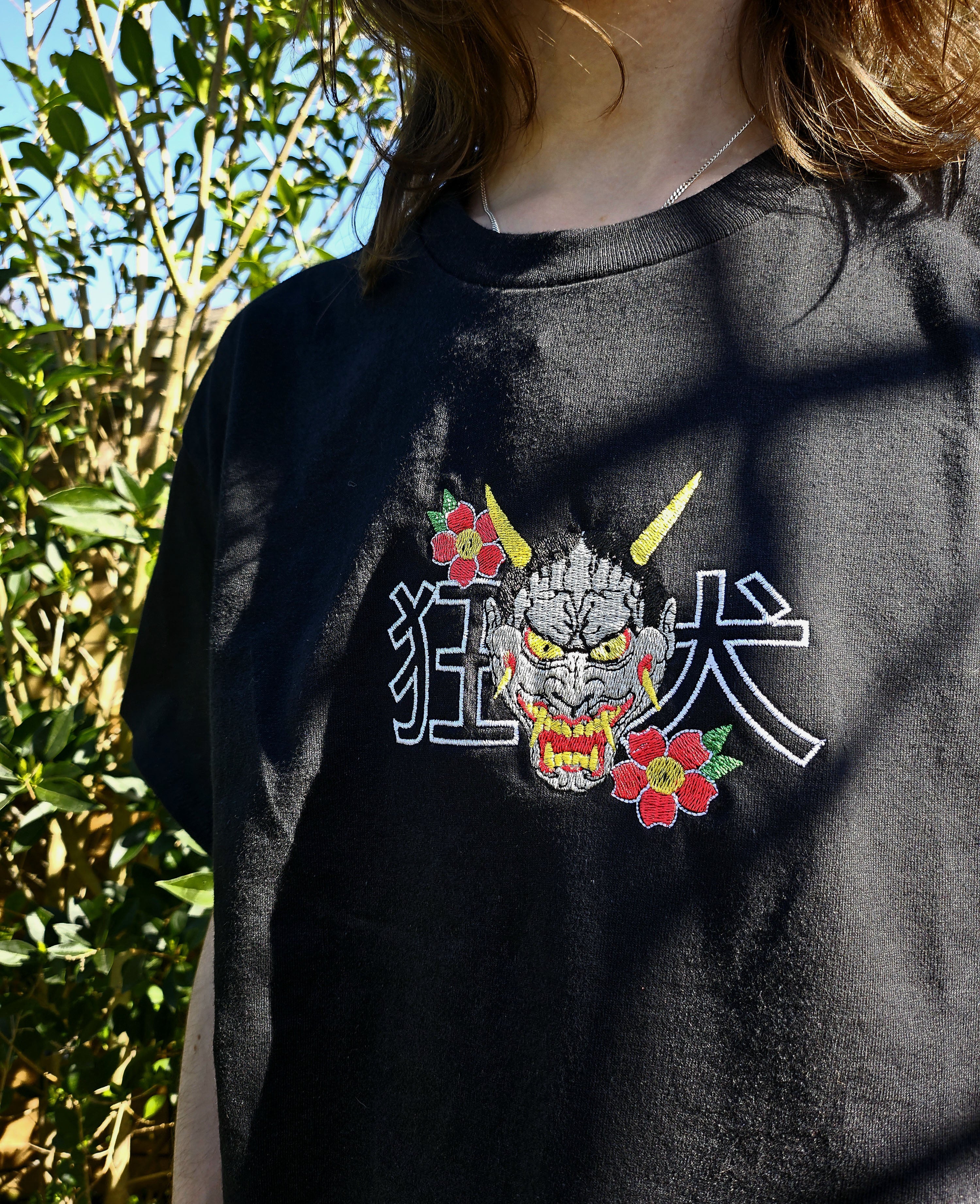 Mad Dog Mask Embroidered T-Shirt