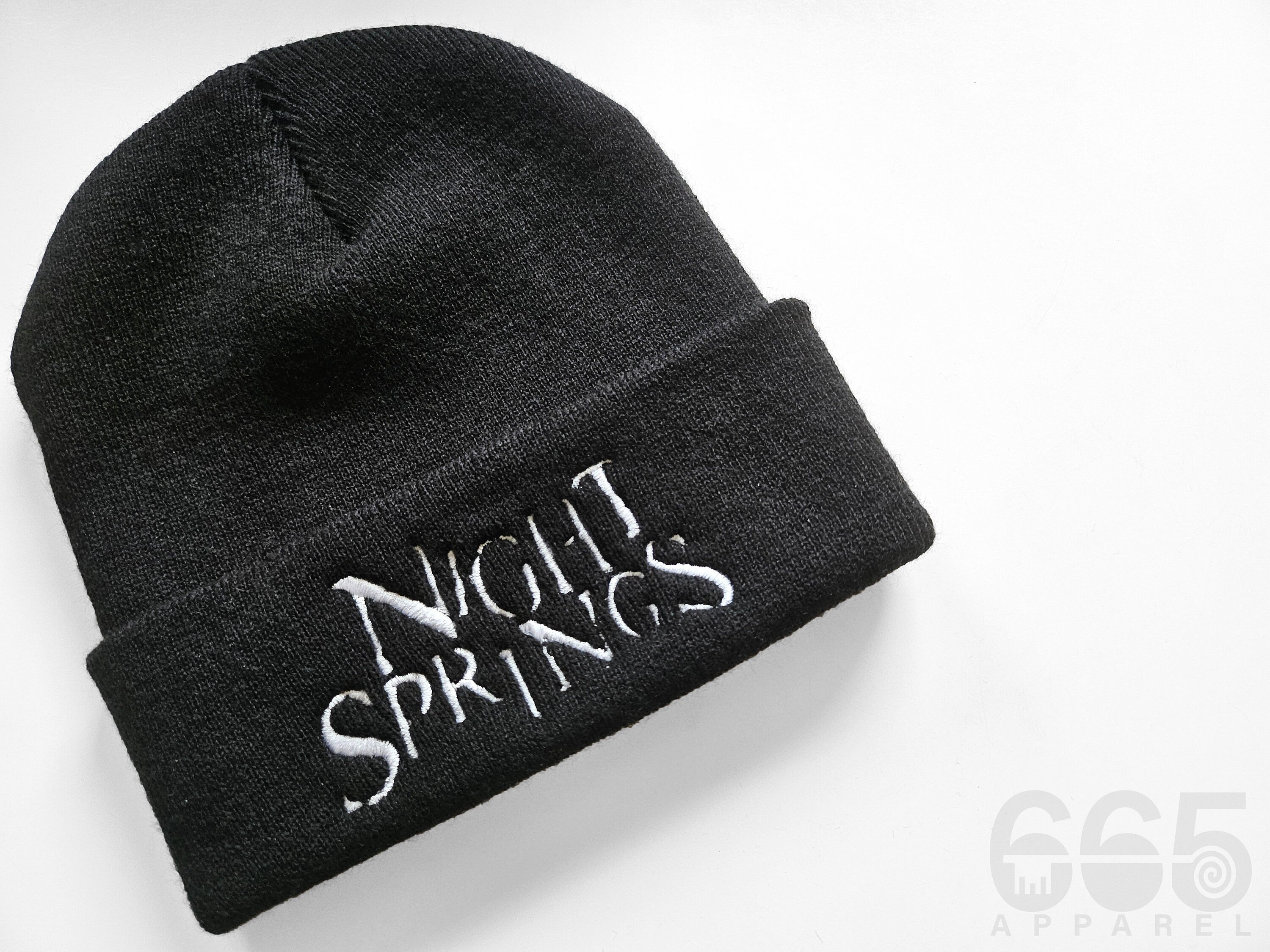Night Springs Embroidered Beanie