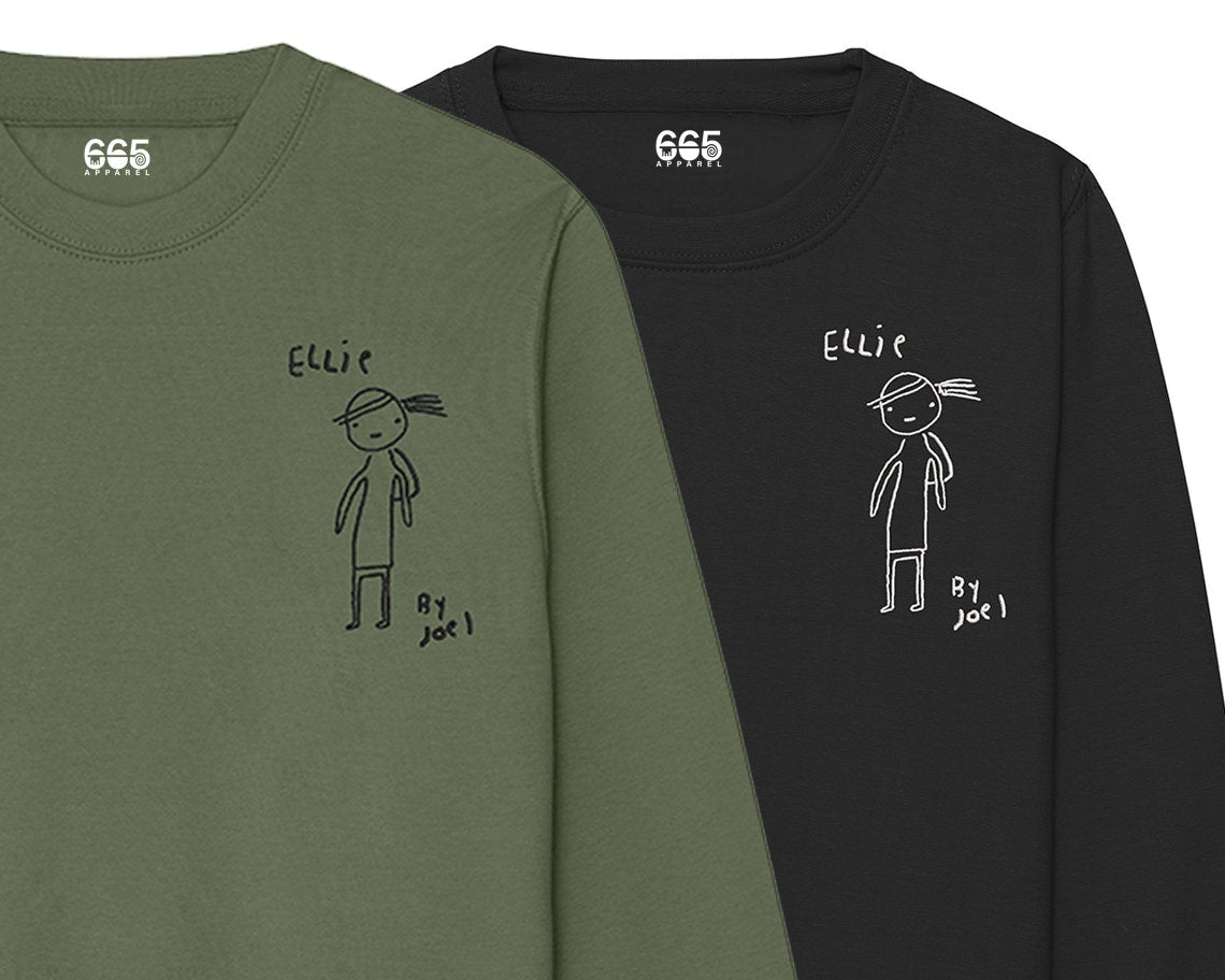 Ellie Drawing by Joel Embroidered Sweatshirt/Hoodie