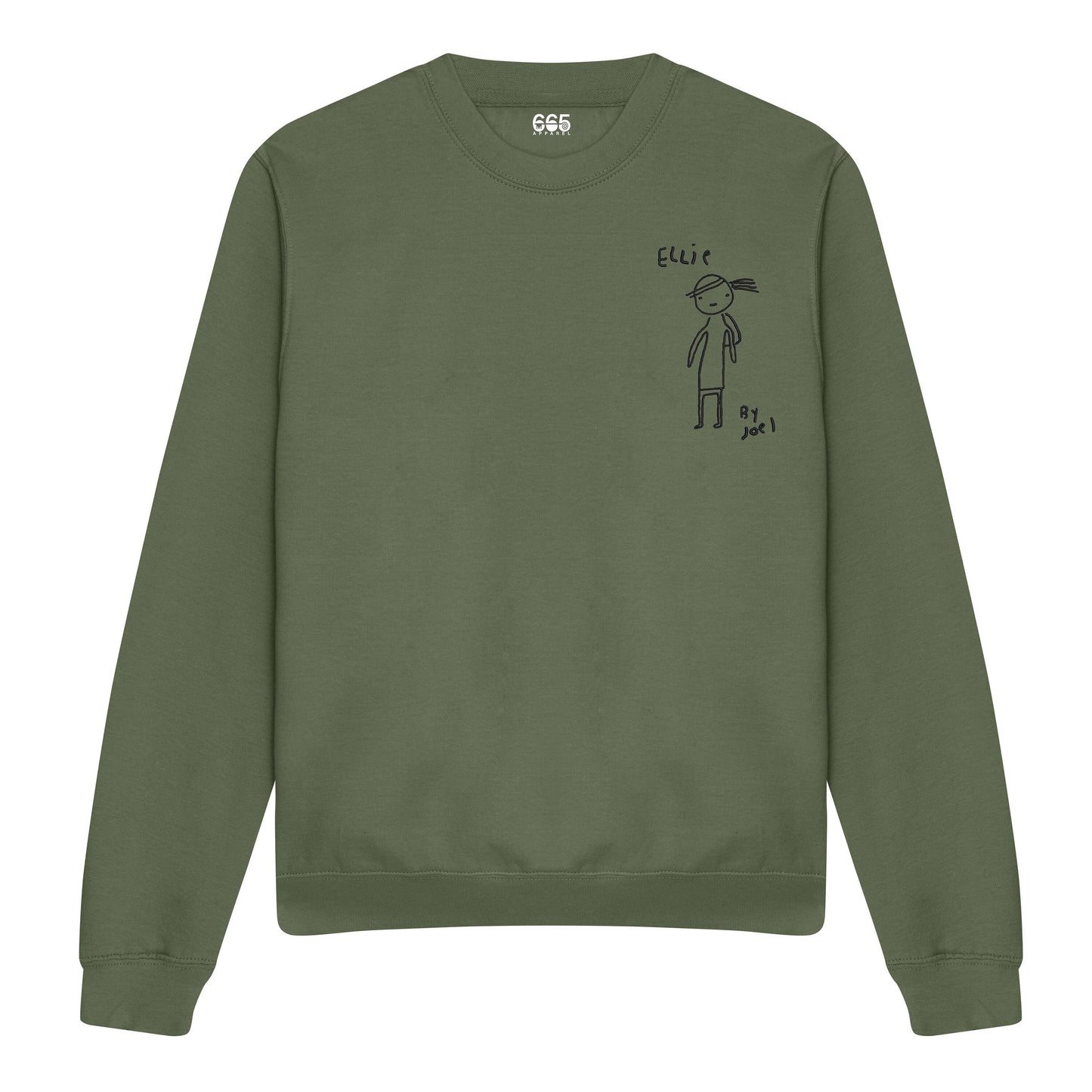 Ellie Drawing by Joel Embroidered Sweatshirt/Hoodie