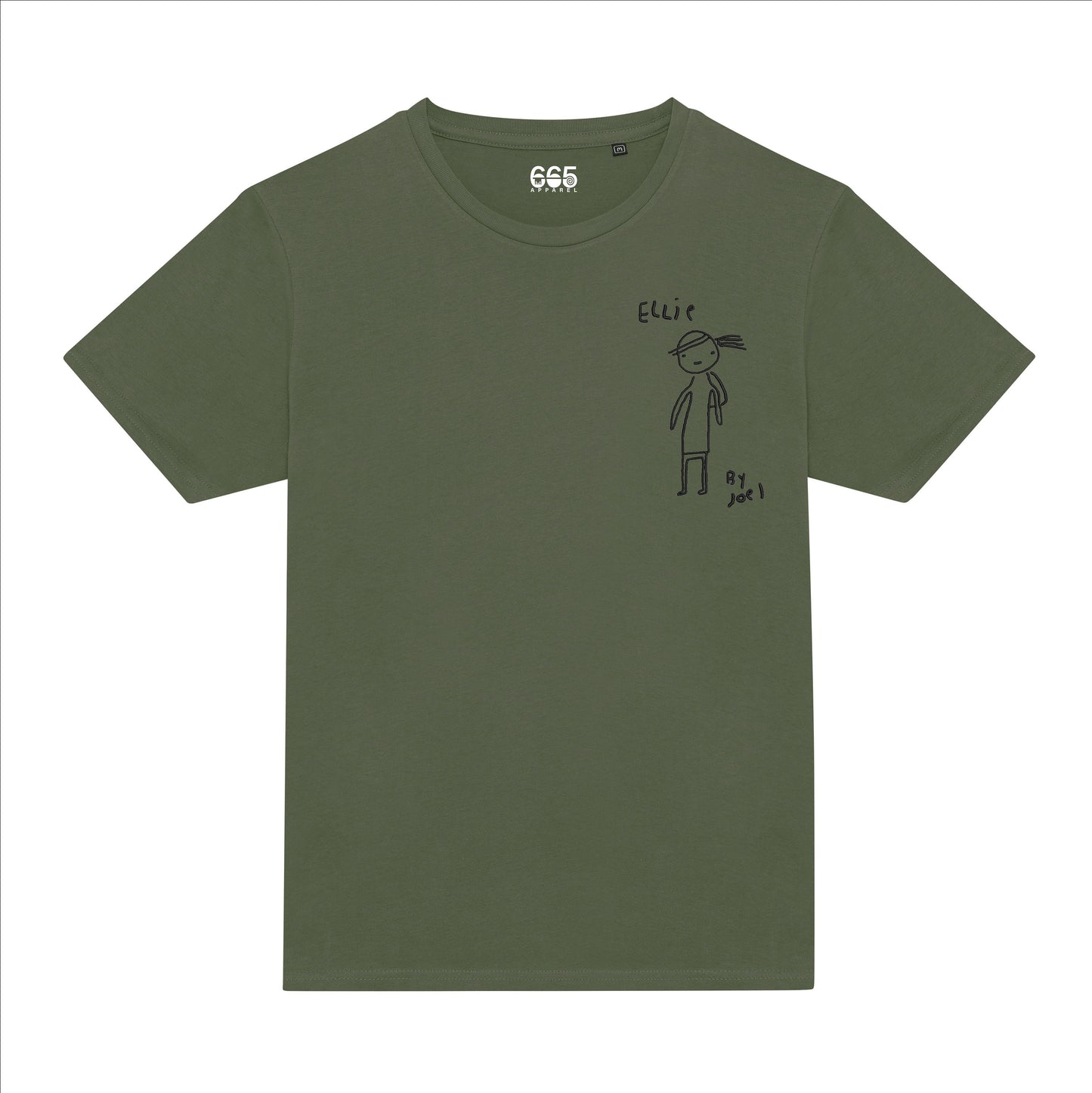 Ellie Drawing by Joel Embroidered T-Shirt