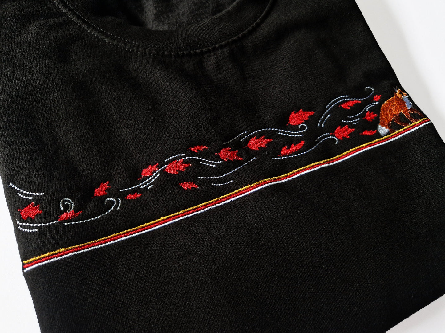 Samurai Fox Embroidered Sweatshirt/Hoodie