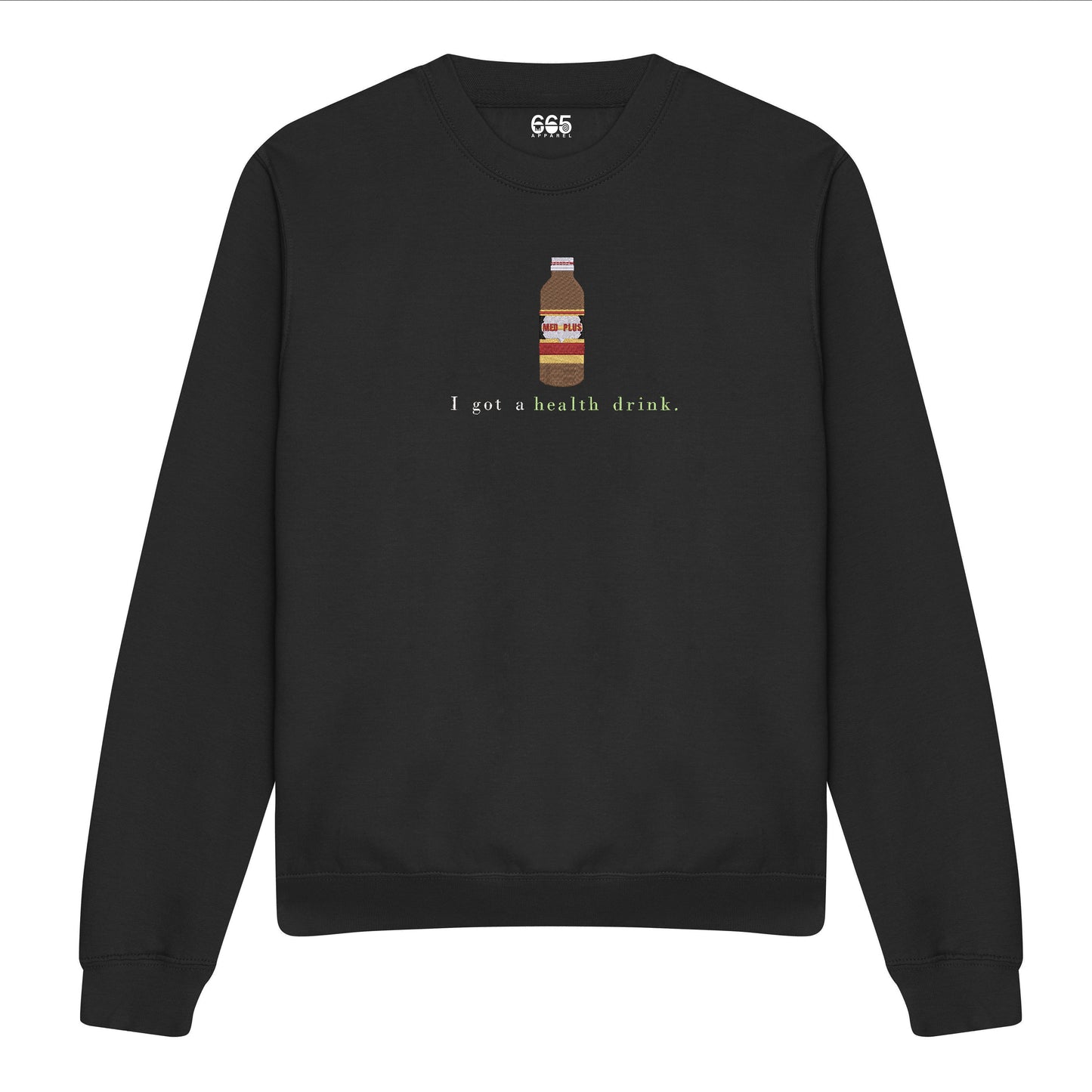 Health Drink Embroidered Sweatshirt/Hoodie