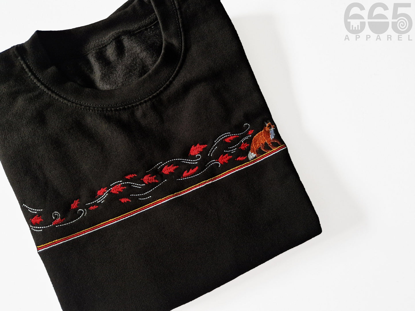 Samurai Fox Embroidered Sweatshirt/Hoodie