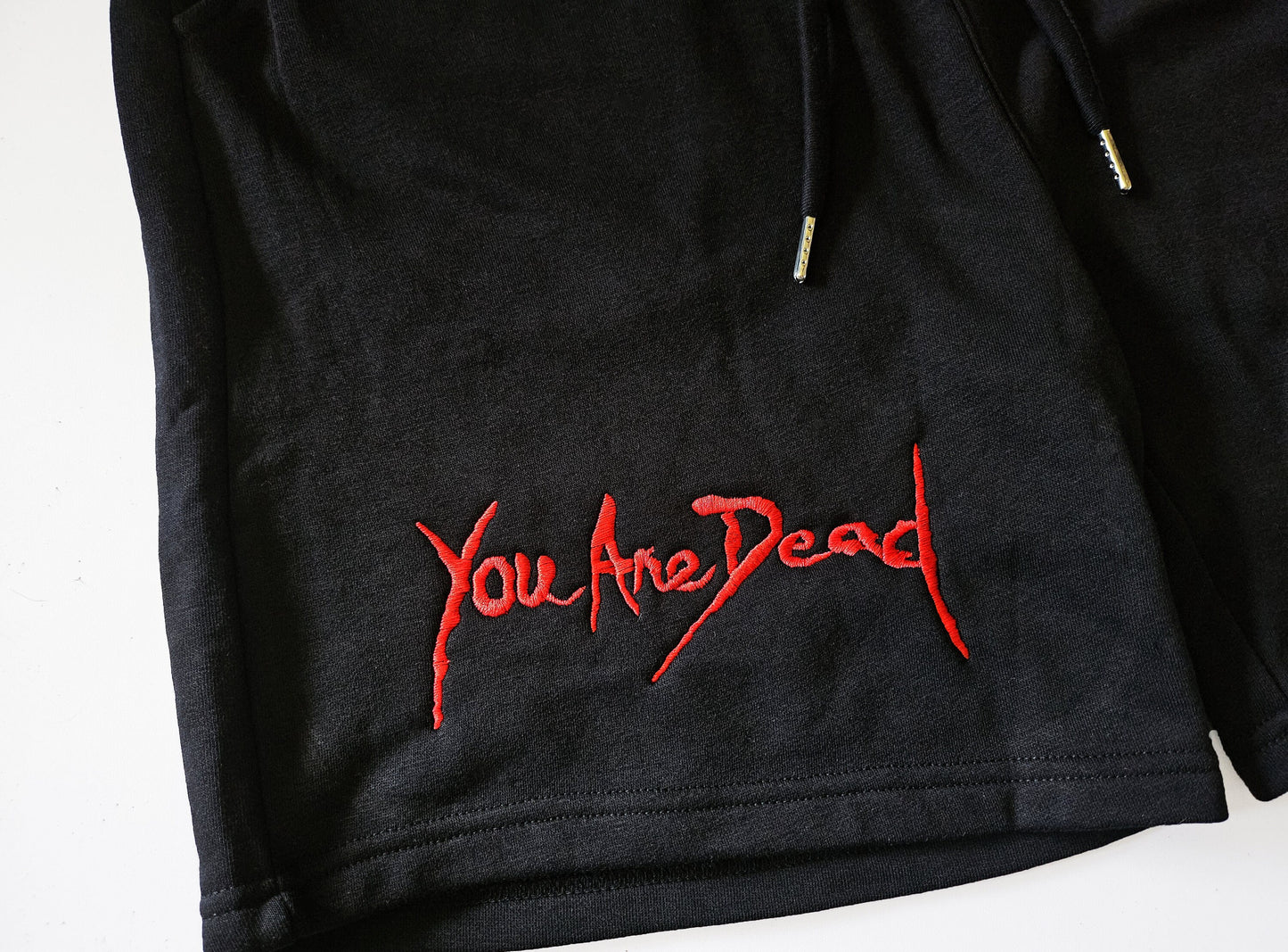 You Are Dead Embroidered Shorts