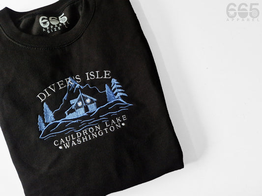 Diver's Isle Embroidered Sweatshirt/Hoodie