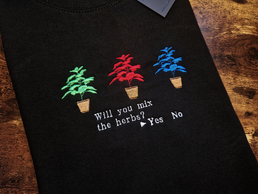 Healing Herb Embroidered Sweatshirt/Hoodie