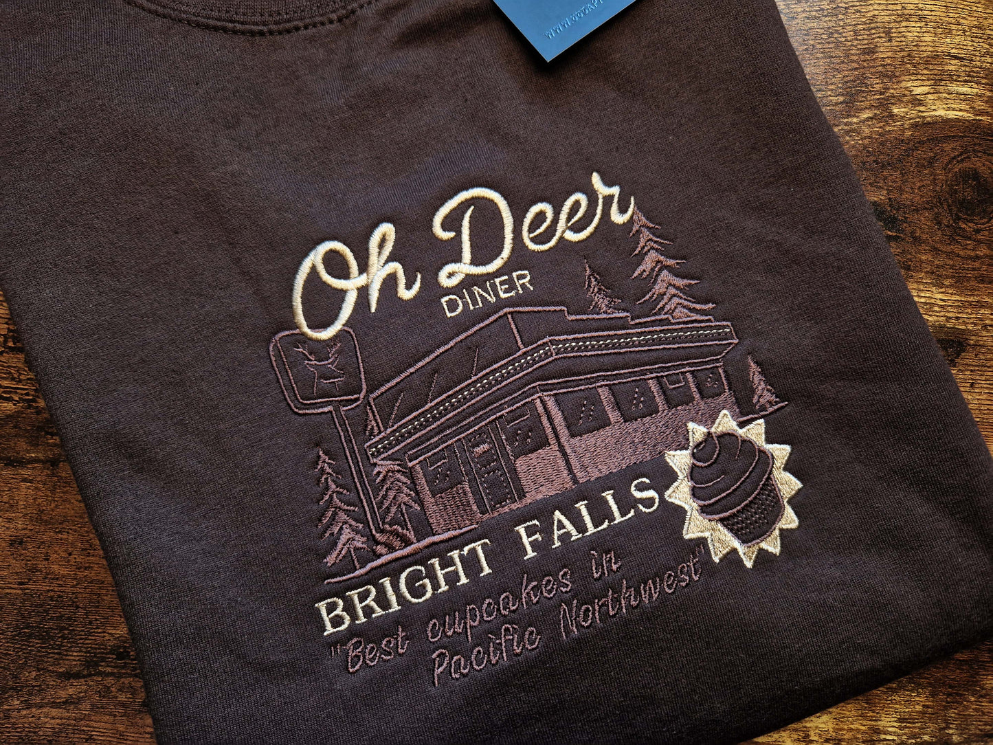Oh Deer Diner Embroidered Sweatshirt/Hoodie
