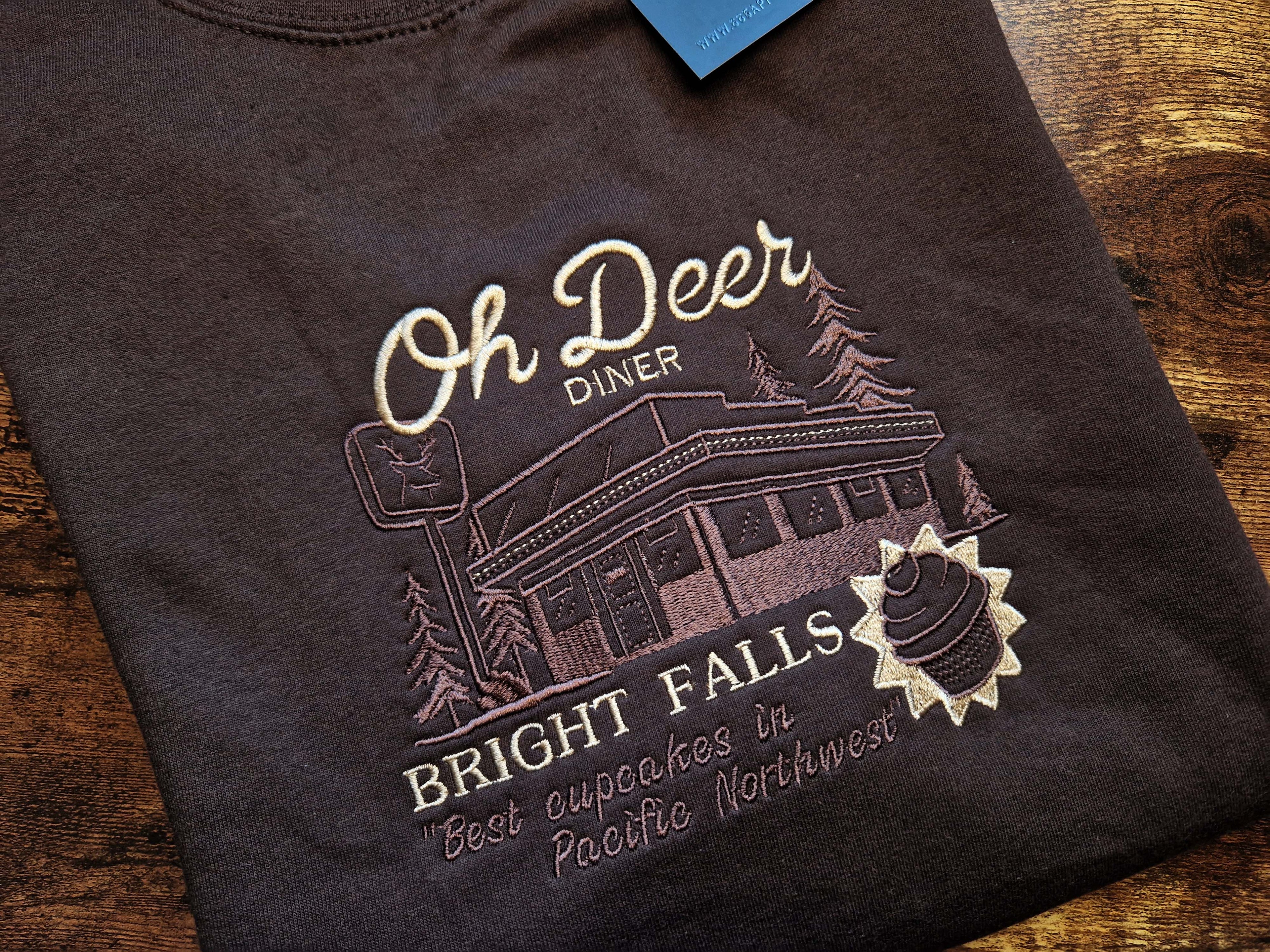 Oh Deer Diner Embroidered Sweatshirt/Hoodie